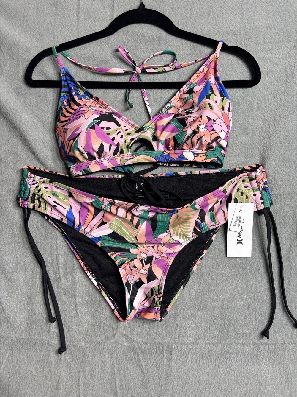 Hurley Floral Tropical Bikini Set - Picture 2 of 9